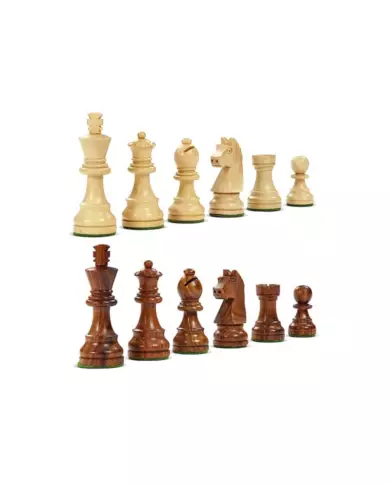 Pièces D'Échecs En Buis DAL NEGRO - Staunton N° 3 Plombées Et Feutrées