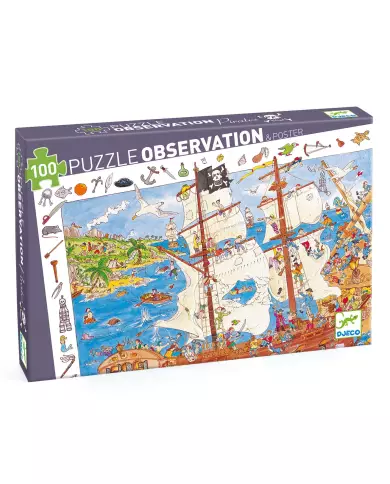 Puzzle D'Observation 100 Pièces - Les Pirates