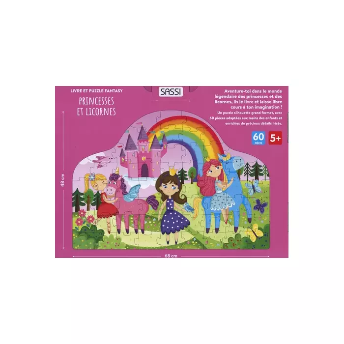 Princesses Et Licornes - Livre Et Puzzle Fantasy - SASSI