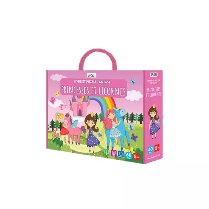 Princesses Et Licornes - Livre Et Puzzle Fantasy - SASSI