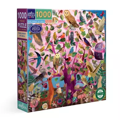 Puzzle Eeboo - Parliament Of Owl ( Parlement De Chouette ) - 1000 Pièces
