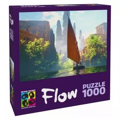 Puzzle Brain Gaim - Flow - Bateau Et Batiments - 1000 Pièces