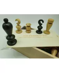 Échiquier En Bois Massif : Tilleul & Sipo - Bords Clairs - Cases  50 mm