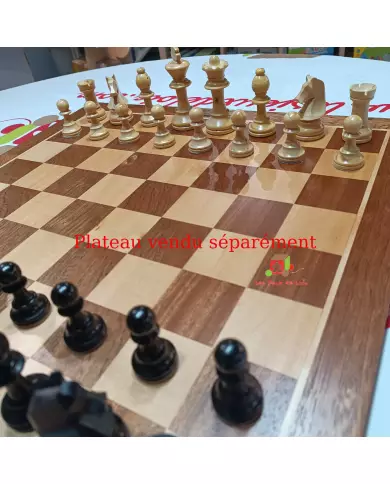 Pièces D'Échecs En Buis CHAVET - N° 5 Plombées Et Feutrées