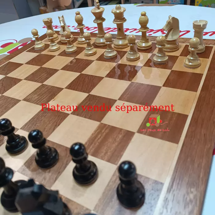 Pièces D'Échecs En Buis CHAVET - N° 5 Plombées Et Feutrées