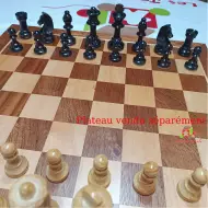 Pièces D'Échecs En Buis CHAVET - N° 5 Plombées Et Feutrées