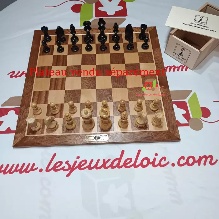 Pièces D'Échecs En Buis CHAVET - N° 5 Plombées Et Feutrées