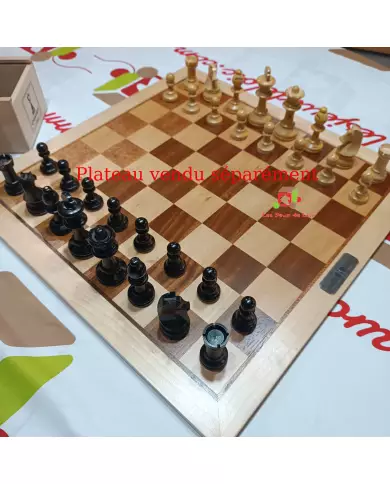 Pièces D'Échecs En Buis CHAVET - N° 5 Plombées Et Feutrées