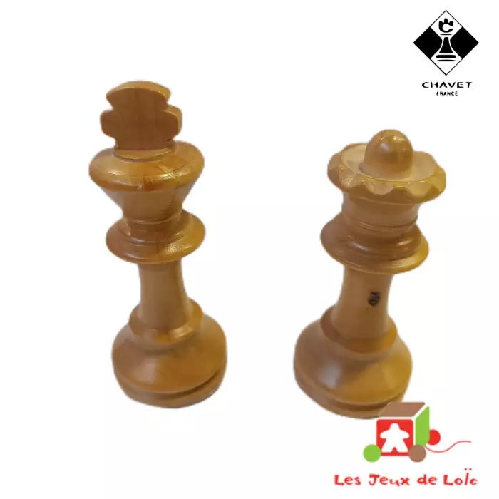 Pièces D'Échecs En Buis CHAVET - N° 5 Plombées Et Feutrées