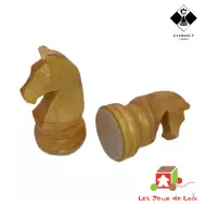 Pièces D'Échecs En Buis CHAVET - N° 5 Plombées Et Feutrées