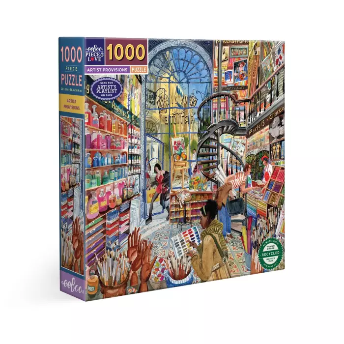 Puzzle Eeboo - Artist provisions ( Fournitures D'Artiste ) - 1000 Pièces