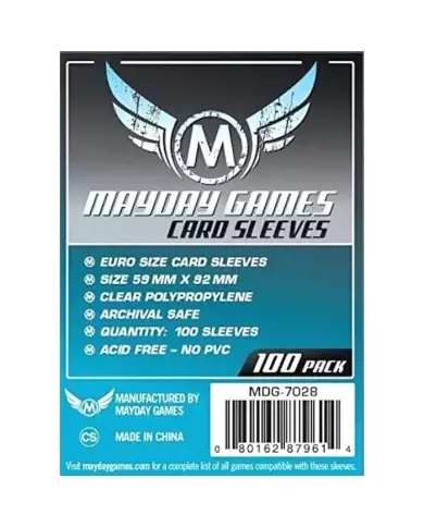 100 Sleeves Mayday - 59 X 92 Mm Euro Standard