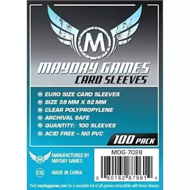 100 Sleeves Mayday - 59 X 92 Mm Euro Standard
