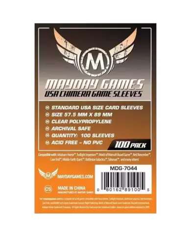 100 Sleeves Mayday - 57,5 X 89 Mm Chimera Standard