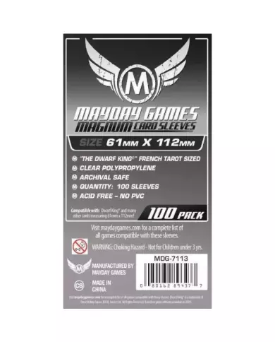 100 Sleeves Mayday - 61 X 112 Mm Dwarf King Standard