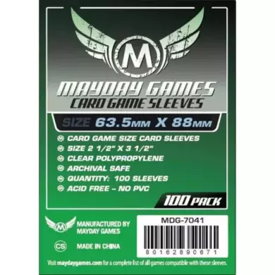 100 Sleeves Mayday - 63,5 X 88 Mm Card Game Standard