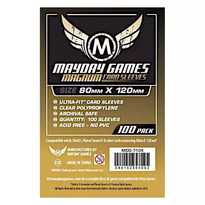 100 Sleeves Mayday - 80 X 120 Mm Magnum Standard
