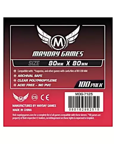 100 Sleeves Mayday - 80 X 80 Mm Square Standard