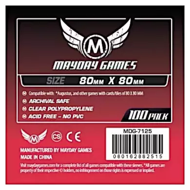 100 Sleeves Mayday - 80 X 80 Mm Square Standard