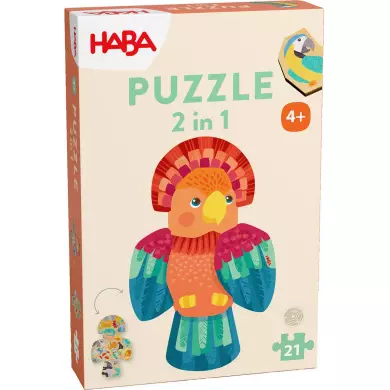 Puzzle HABA - 2 En 1 Perroquet