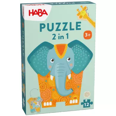 Puzzle HABA - 2 En 1 Éléphant