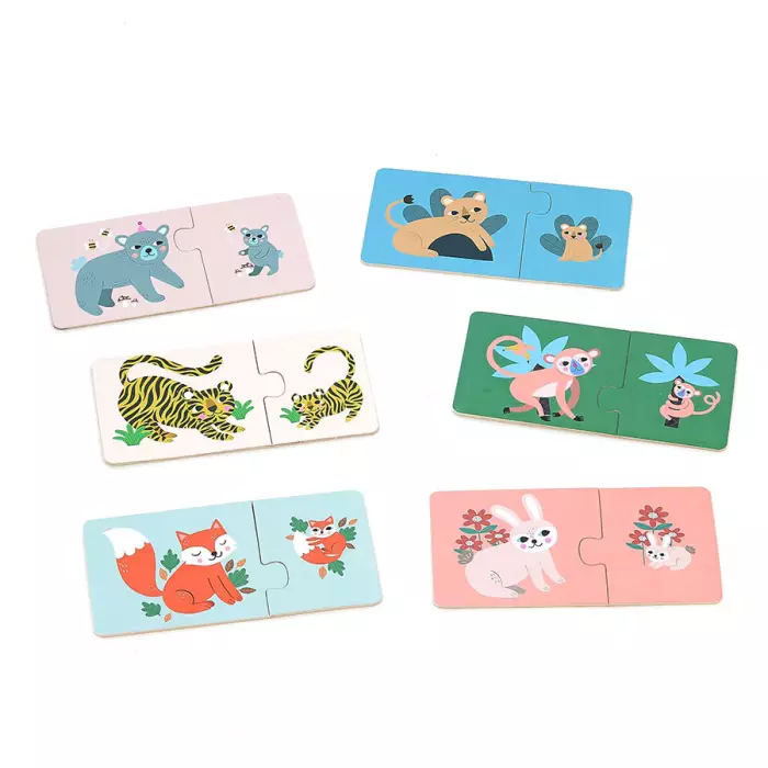 Puzzles VILAC En Bois - Maman Et Bébé - Michelle Carlslund - 12 X 2 Pièces