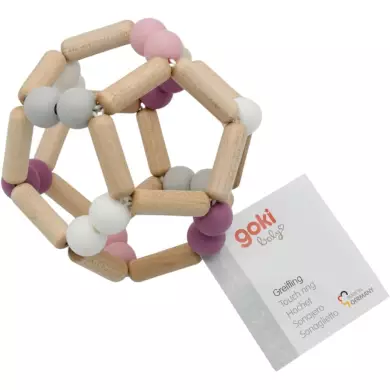 Hochet Flexible Balle Rose - GOKI