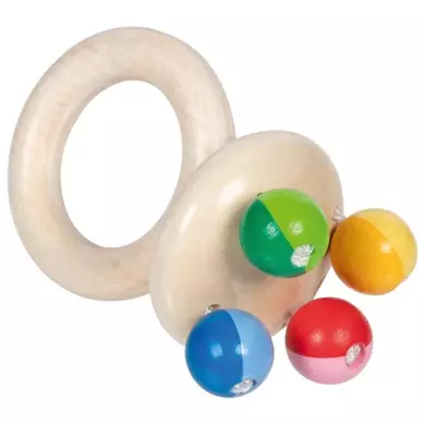 Hochet - Anneau À Saisir Billes Arc-En-Ciel