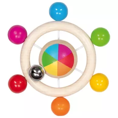 Hochet Toupie De Perles Arc-En-Ciel - GOKI