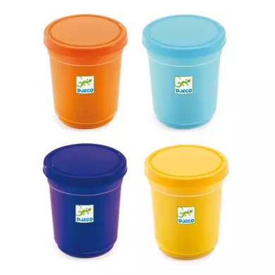 4 Pots De Pâte À Modeler DJECO - Nature
