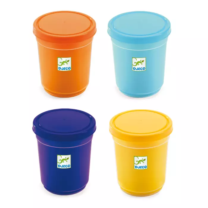 4 Pots De Pâte À Modeler DJECO - Nature