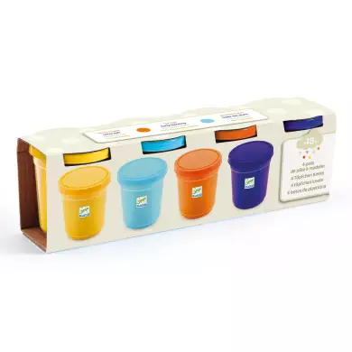 4 Pots De Pâte À Modeler DJECO - Nature