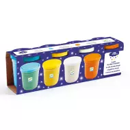 4 Pots De Pâte À Modeler DJECO - Pailletées
