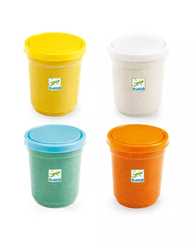 4 Pots De Pâte À Modeler DJECO - Pailletées
