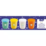 4 Pots De Pâte À Modeler DJECO - Pailletées