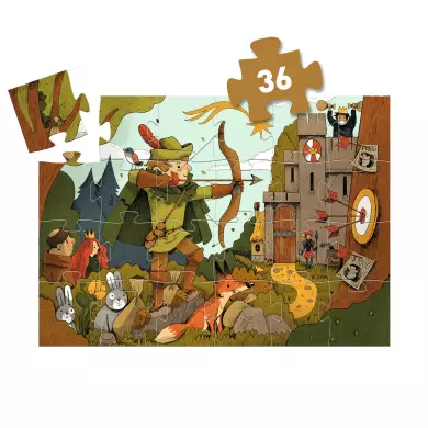 Puzzle Silhouette DJECO - Robin Des Bois - 36 Pièces