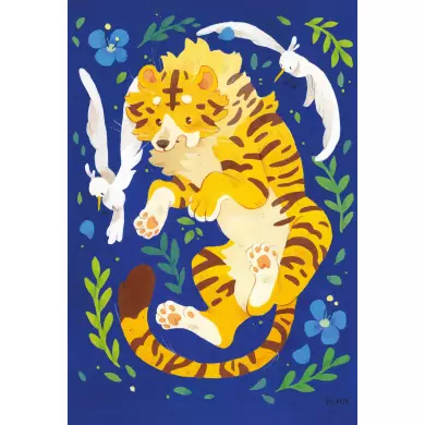 Puzzle Michèle Wilson - Graou Le Tigre - 12 Pièces