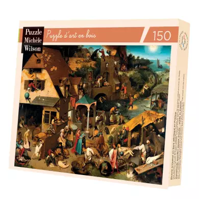 Puzzle D'Art Michèle Wilson - Proverbes Flamands HC - Pieter Bruegel l'Ancien - 150 Pièces
