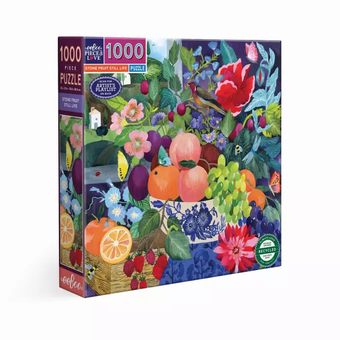 Puzzle Eeboo - Stone Fruit Still Life ( Nature Morte De Fruits À noyau ) - 1000 Pièces