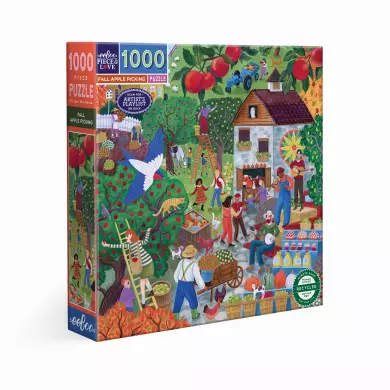 Puzzle Eeboo - Fall Apple Picking ( Cueillette Des Pommes D'Automne ) - 1000 Pièces