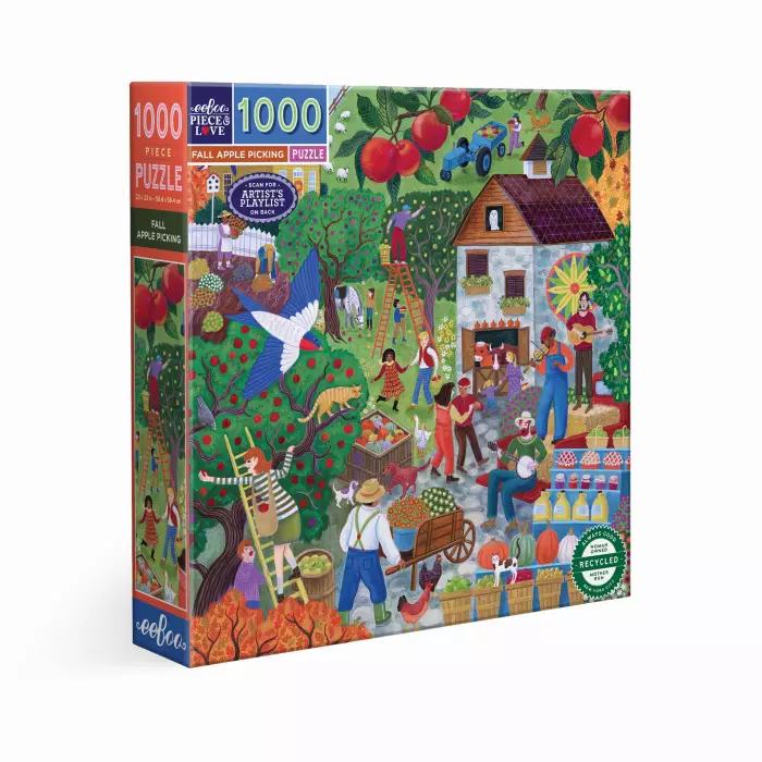 Puzzle Eeboo - Fall Apple Picking ( Cueillette Des Pommes D'Automne ) - 1000 Pièces
