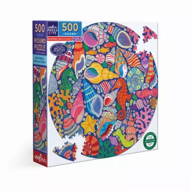 Puzzle Eeboo - Seahorses Shells & Coral ( Hippocampes Coquillages et coraux ) - 500 Pièces