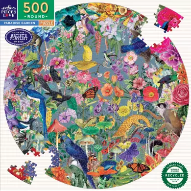 Puzzle Eeboo - Paradise Garden ( Jardin Paradisiaque ) - 500 Pièces