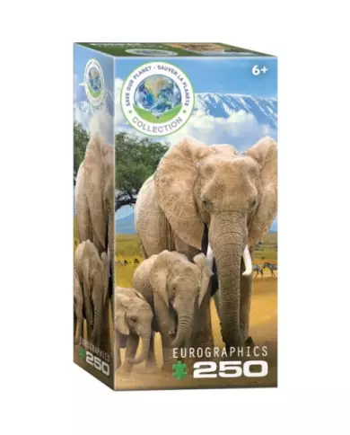 Puzzle Eurographics - Éléphants - 250 Pièces