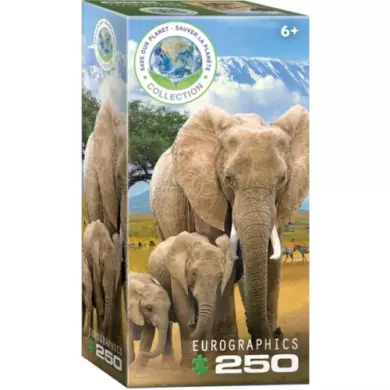 Puzzle Eurographics - Éléphants - 250 Pièces