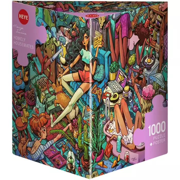 Puzzle HEYE - Homely Housemates - Triangular - 1000 Pièces