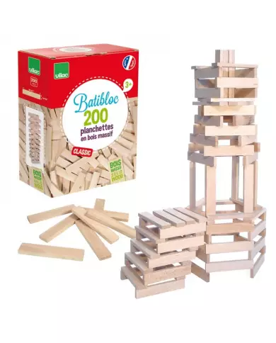 Batibloc Naturel - 200 Planchettes En Hêtre Massif - VILAC