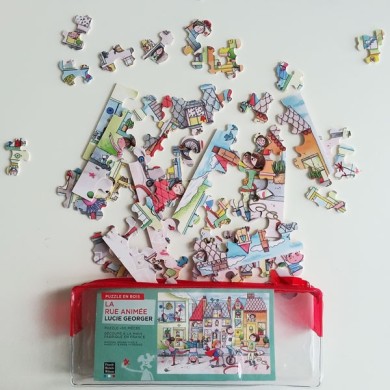 Puzzle Michèle Wilson - La Rue Animée - 50 Pièces