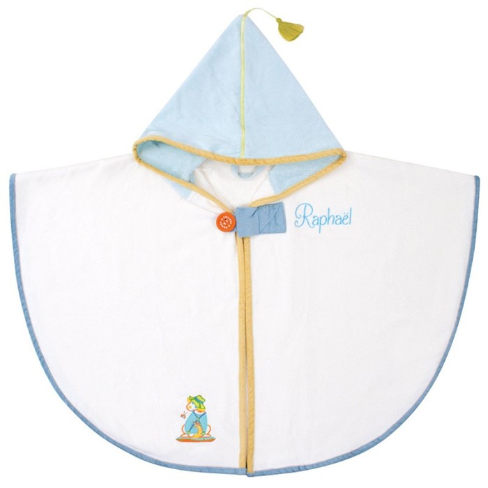 Cape De Bain A Broder - Chien Taquin Ecru