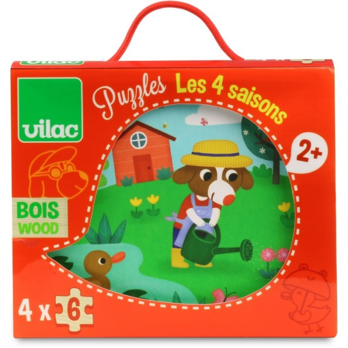 Puzzle En Bois Les 4 Saisons - 4 X 6 Pièces - VILAC